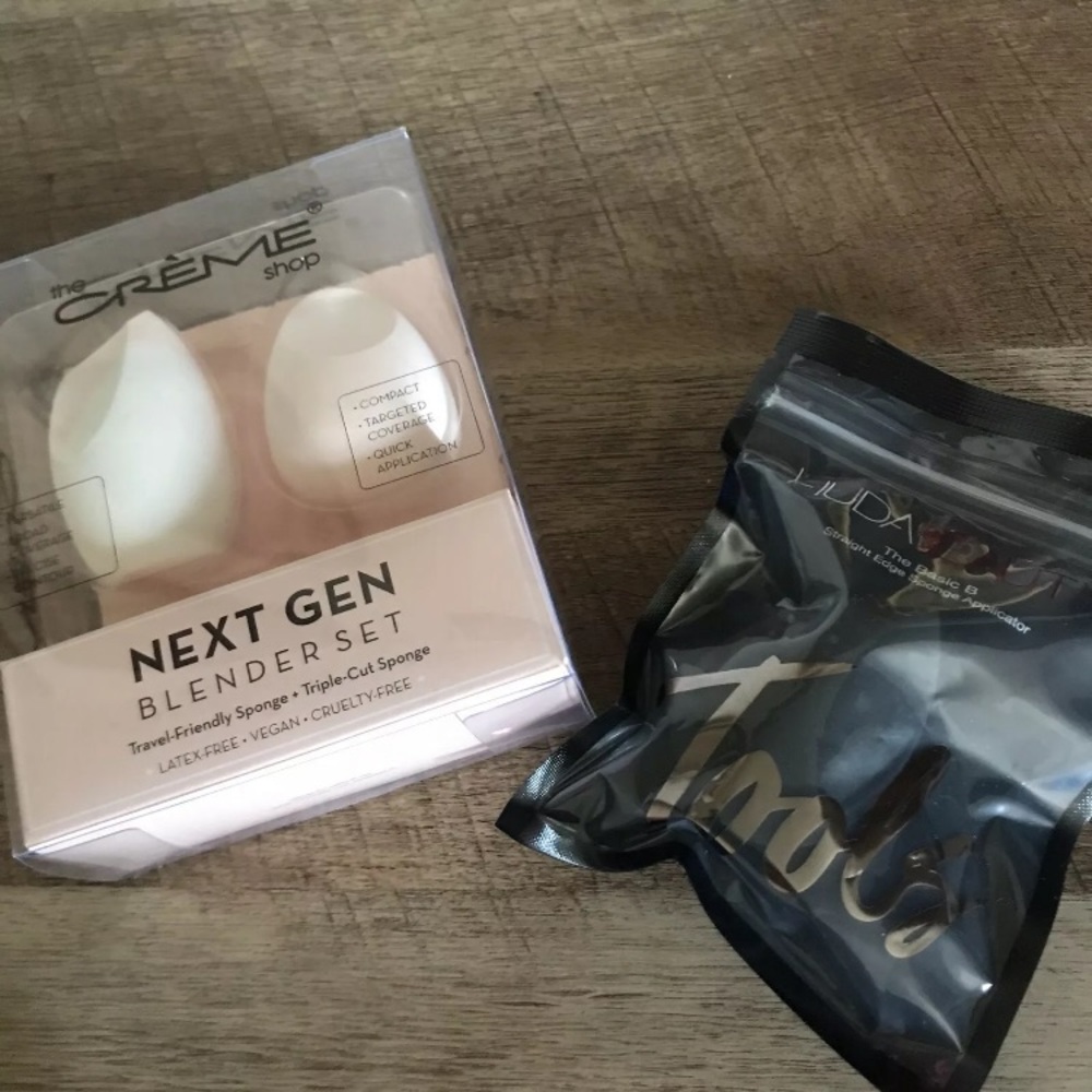 NEW 3 Beauty Sponge Lot HUDA BEAUTY Basic B & THE CRÈME SHOP Next Gen Set